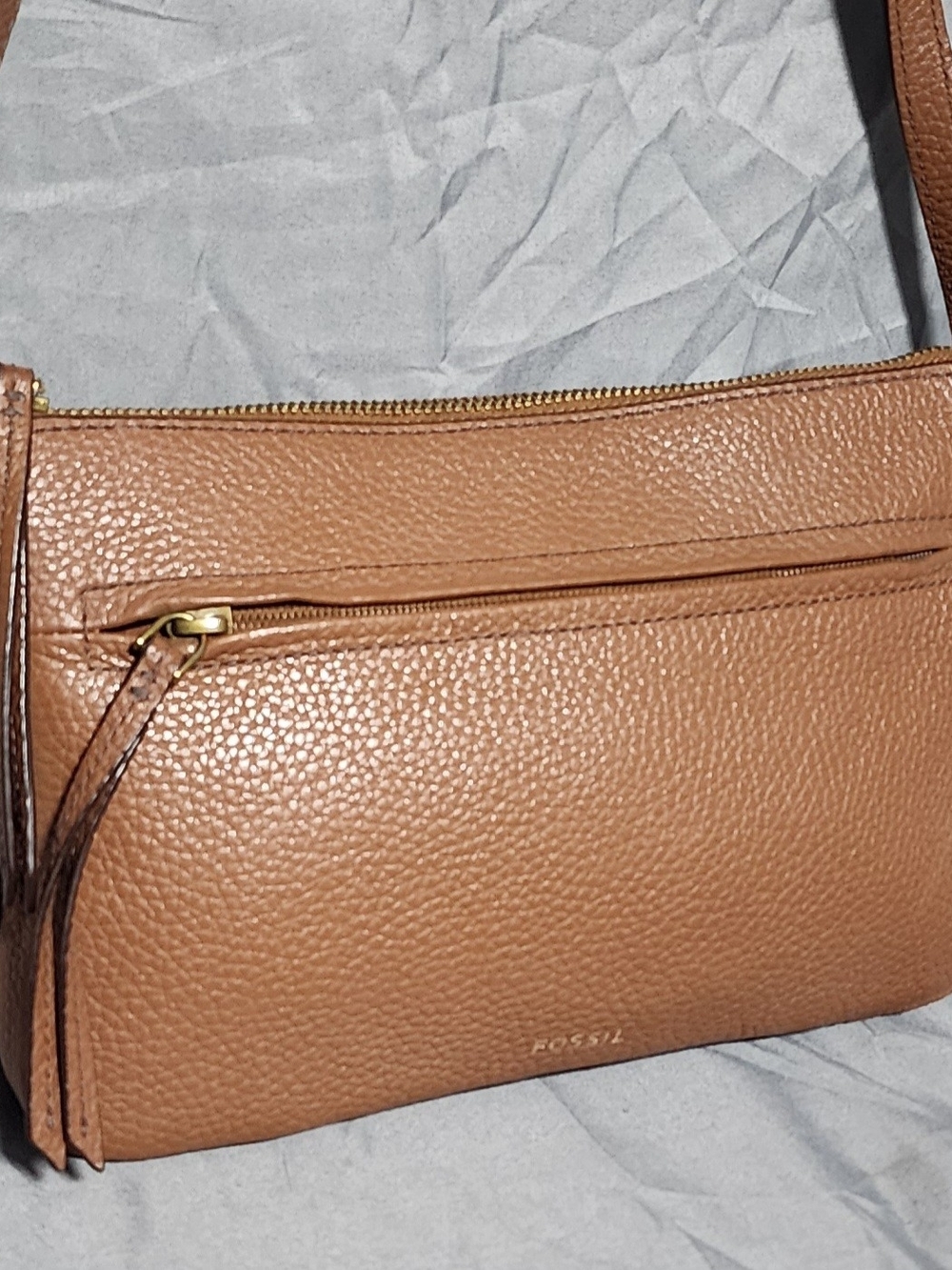 Fossil Brown Leather Crossbady Purse
